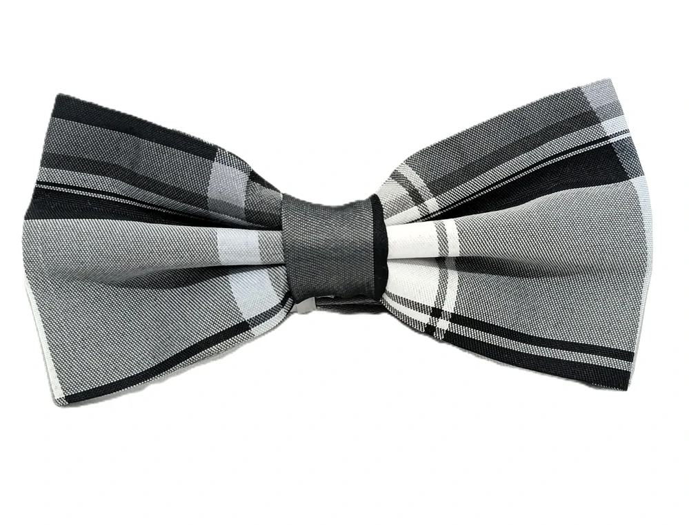 Pánsky motýlik do obleku károvaný – pevný uzol, elegantný motýlik