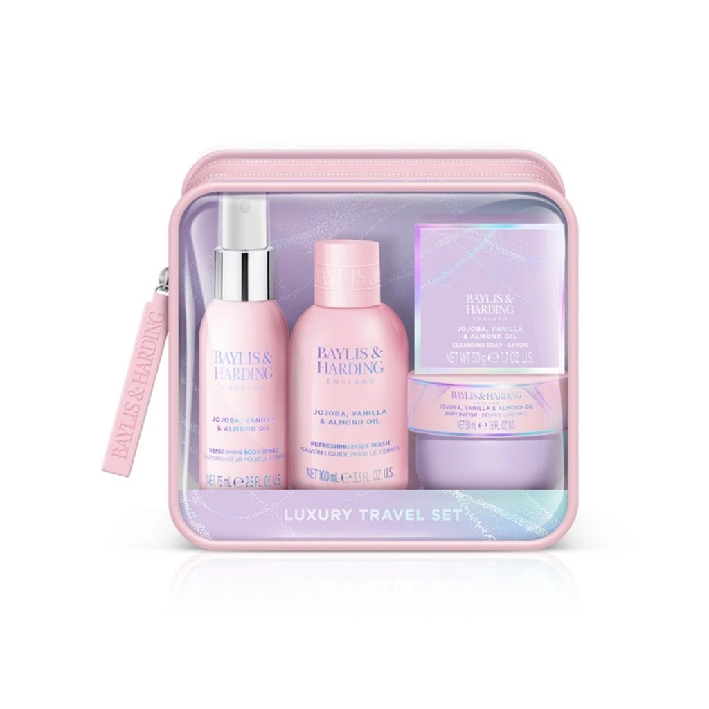 Jojoba, Vanilla & Almond oil - sada starostlivosti o telo 4 ks