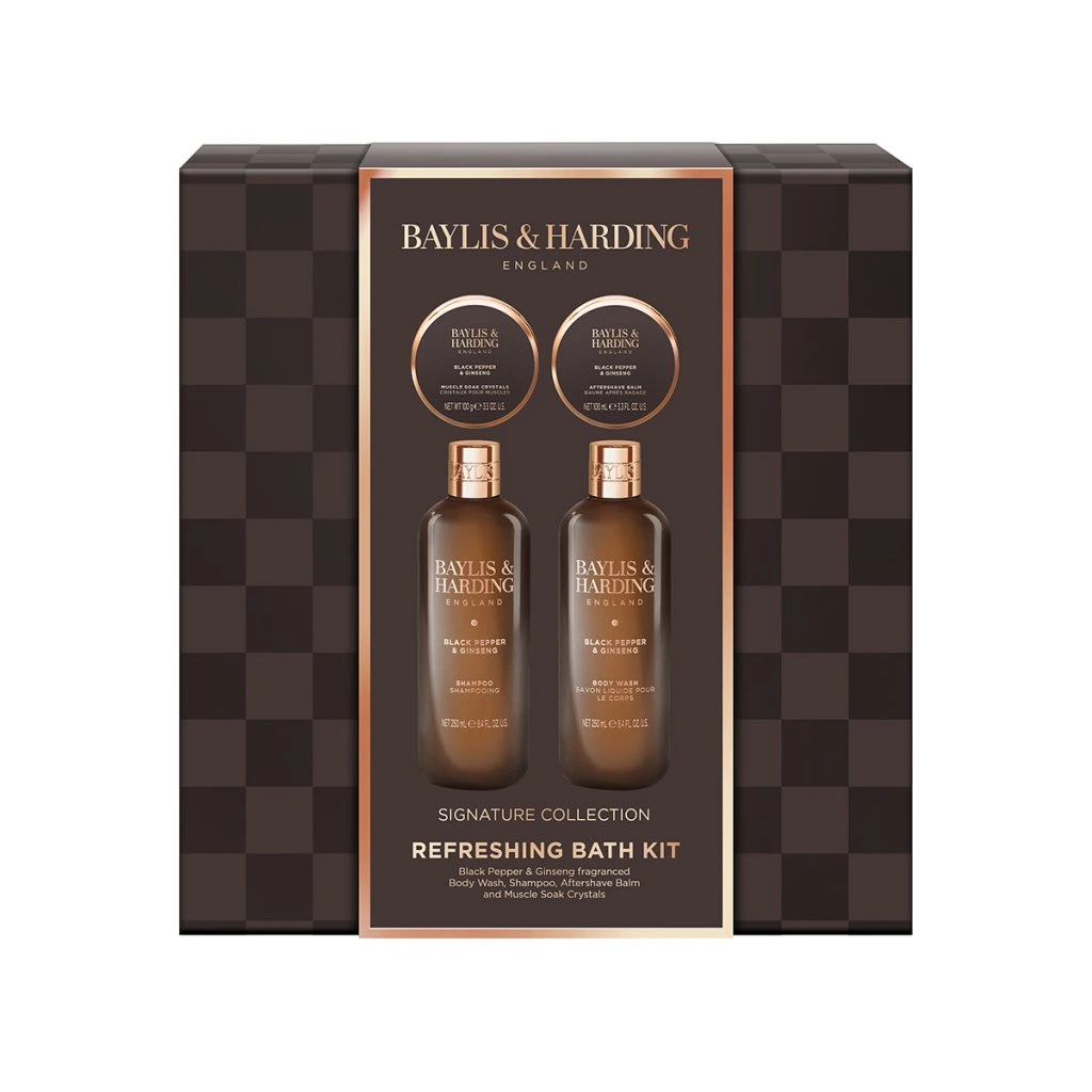 Black Pepper & Ginseng - sada starostlivosti o telo, pleť a vlasy 4 ks