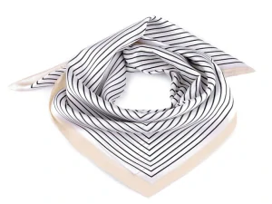 Dámska saténová šatka s jemným prúžkom 70x70