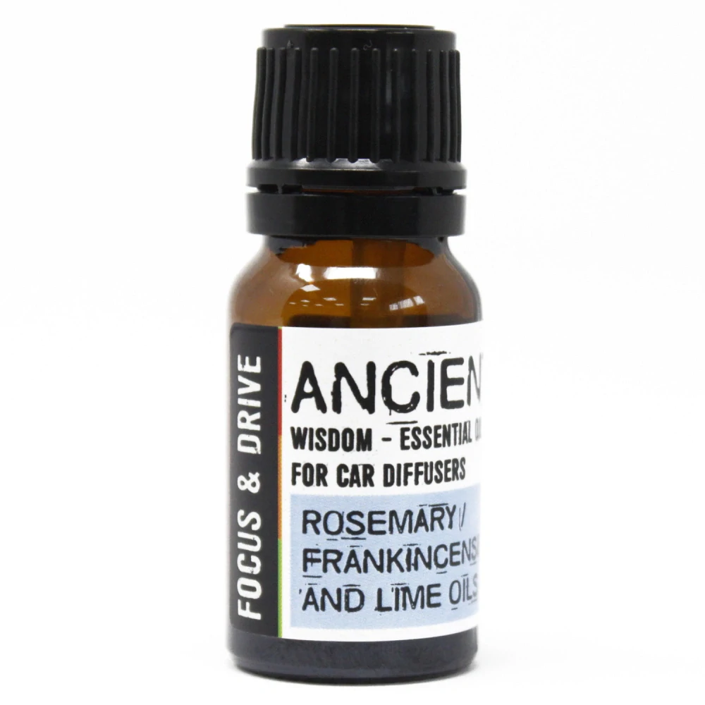  Aromaterapeutická zmes pre aróma difuzéry do auta 10ml - Sústreď sa a šoféruj- – Rozmarín, Limetka, Kadidlo