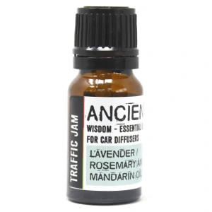  Aromaterapeutická zmes pre aróma difuzéry do auta 10ml - Dopravná Zápcha– Levanduľa, Rozmarín, Mandarínka