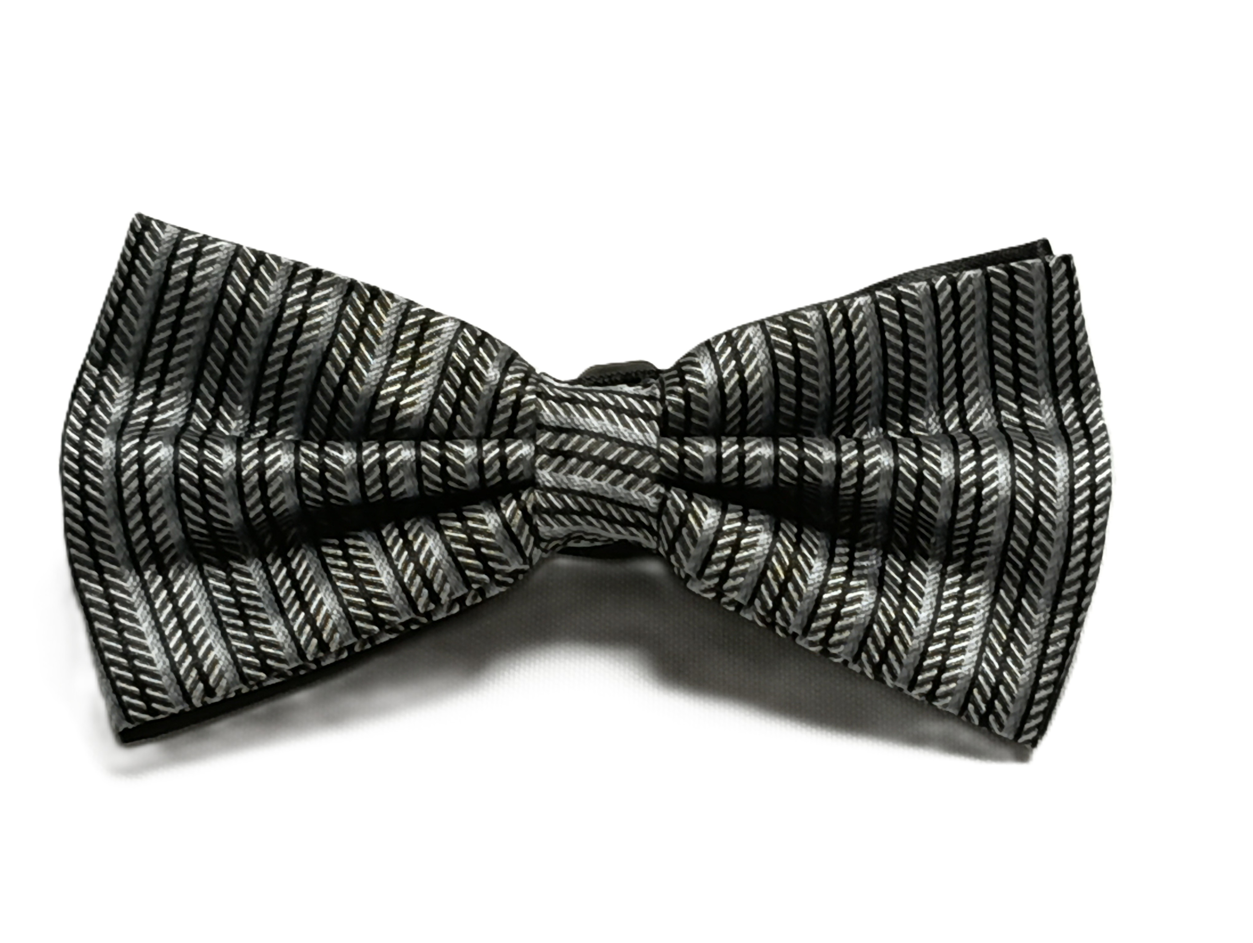 Pánsky motýlik –  čierno-strieborný elegantný doplnok