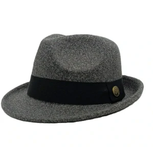 Pánsky fedora klobúk sivý – elegantný plstený model