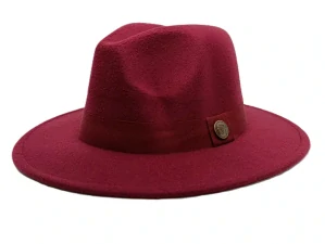 Pánsky bordový fedora klobúk – elegantný plstený model