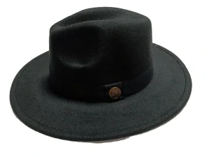 Pánsky čierny fedora klobúk – elegantný plstený model