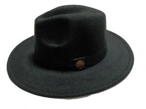 Pánsky čierny fedora klobúk – elegantný plstený model