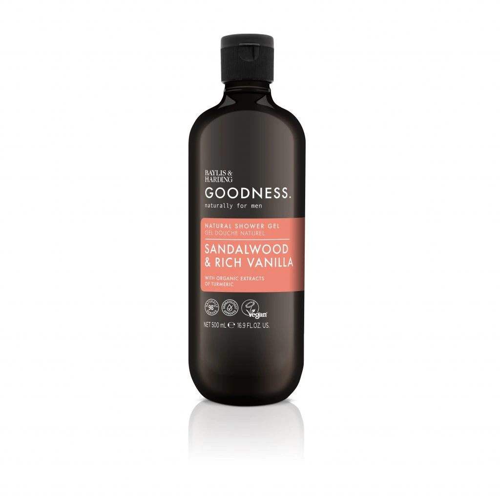 Pánsky sprchový gél Santalové drevo & Vanilka 500 ml – Baylis & Harding Goodness Men