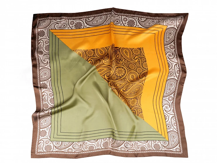 Dámska saténová šatka paisley 70 × 70 cm