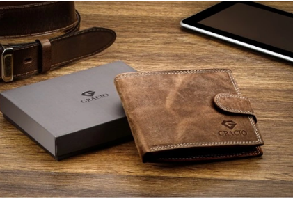 Kožená peňaženka pánska hnedá s RFID ochranou – elegantná peňaženka GRACIO