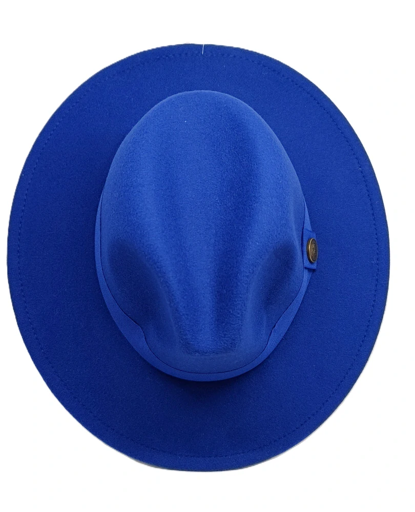 Pánsky modrý fedora klobúk – elegantný plstený model