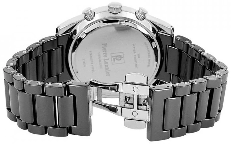 Pánske hodinky PIERRE LANNIER ELEGANCE CERAMIC 219D139 – čierna keramika a chronograf
