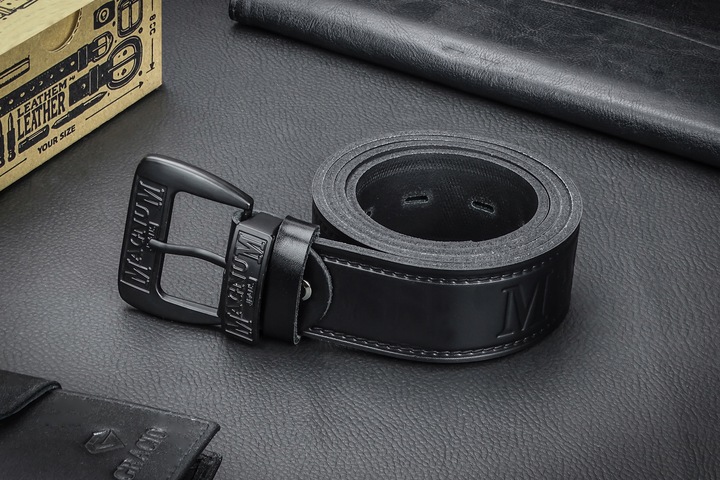 Pánsky kožený opasok Magnum- čierny, šírka 4 cm