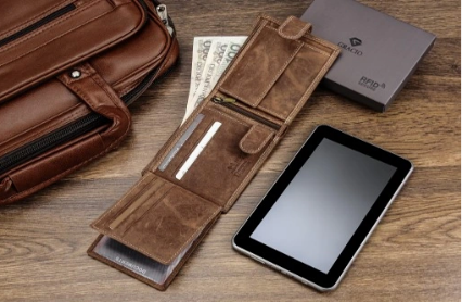 Kožená peňaženka pánska hnedá s RFID ochranou – elegantná peňaženka GRACIO