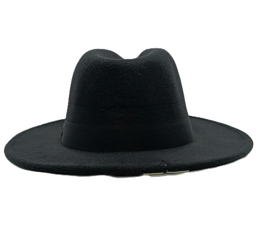 Pánsky čierny fedora klobúk – elegantný plstený model