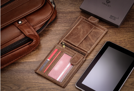 Kožená peňaženka pánska hnedá s RFID ochranou – elegantná peňaženka GRACIO
