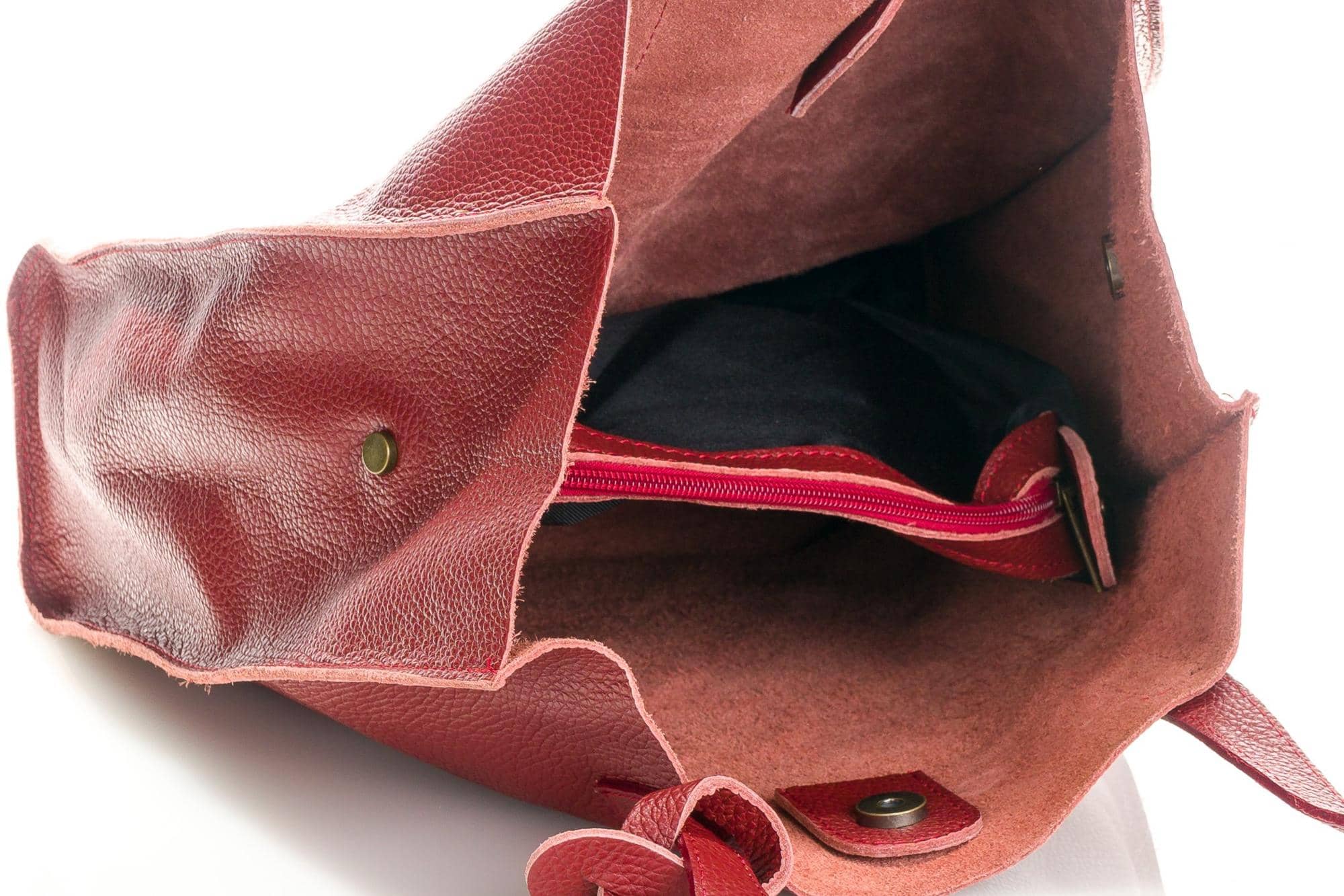 Dámska kožená kabelka Shopper - funkčnosť z Talianska