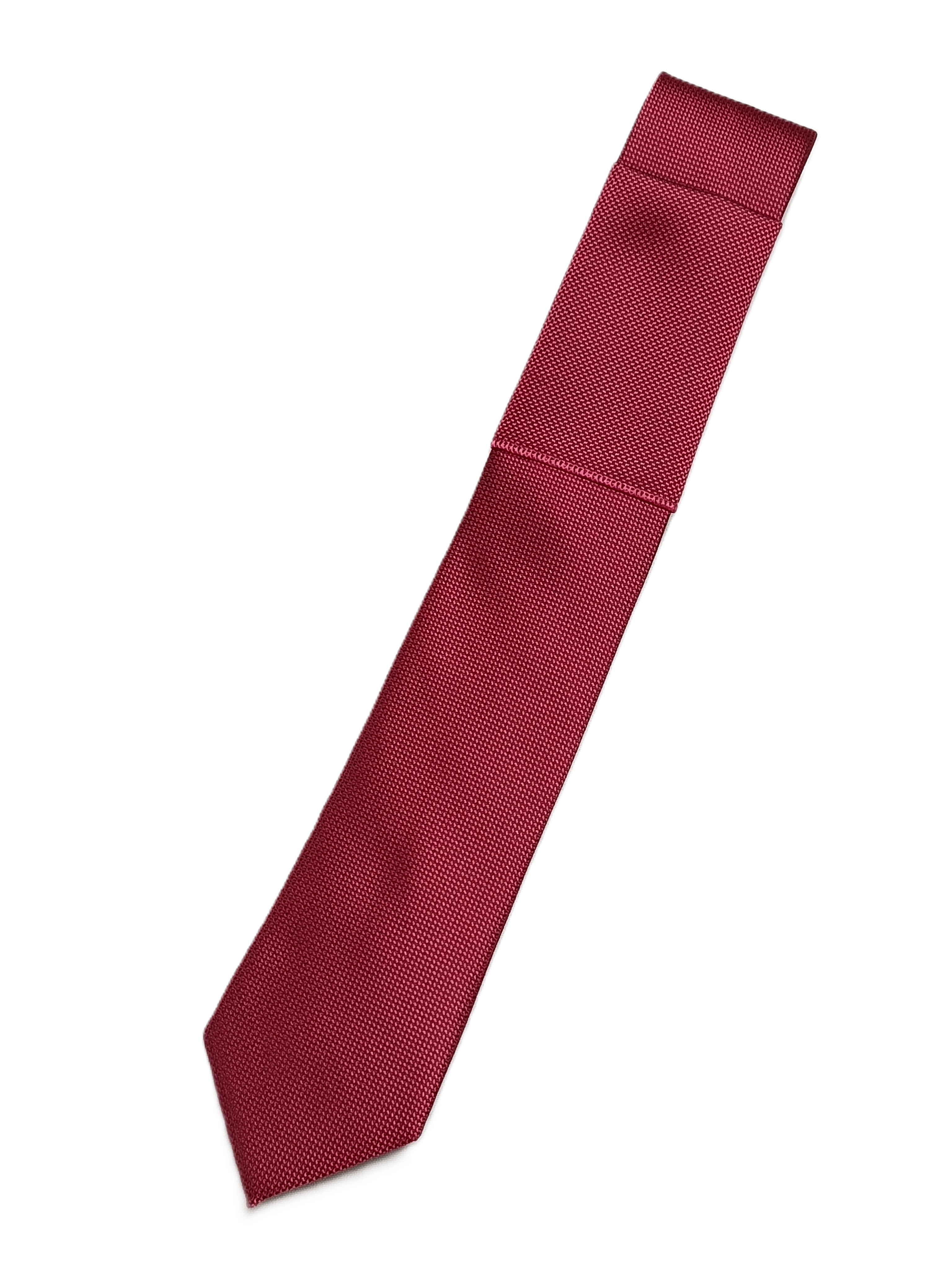 Pánska kravata s vreckovkou z mikrovlákna – výrazná bordová elegancia