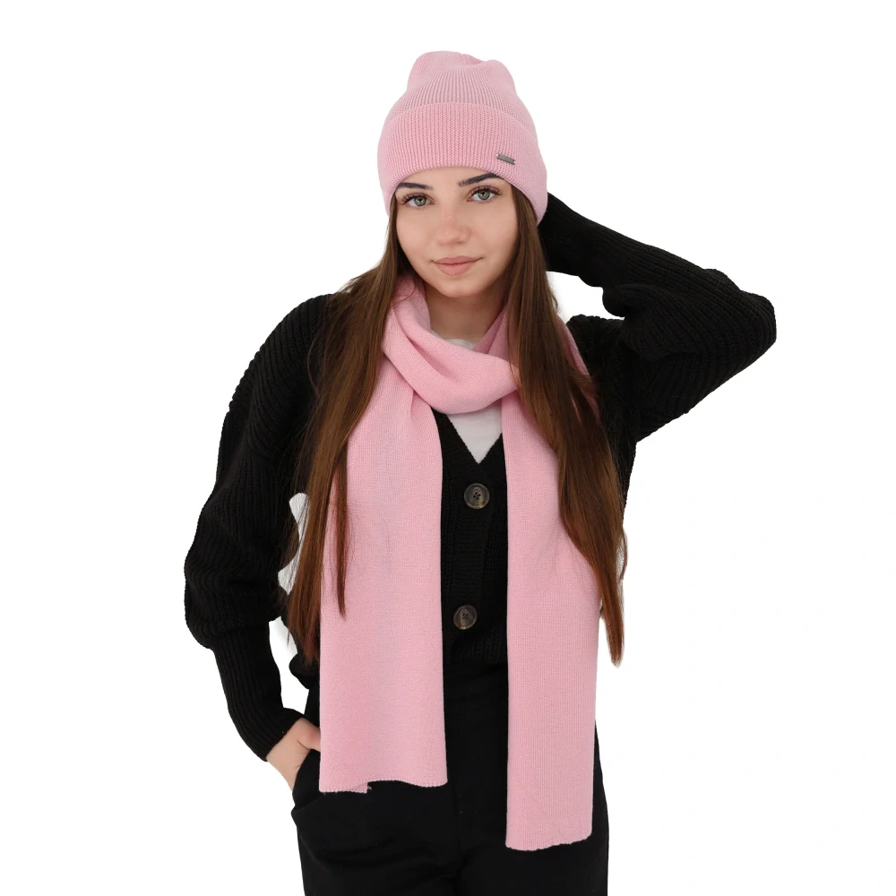 Dámsky jarný/zimný set: čiapka a šál- extra fine merino vlna Melpomena