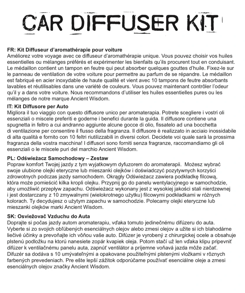 Difuzér do auta - Koleso - 30mm