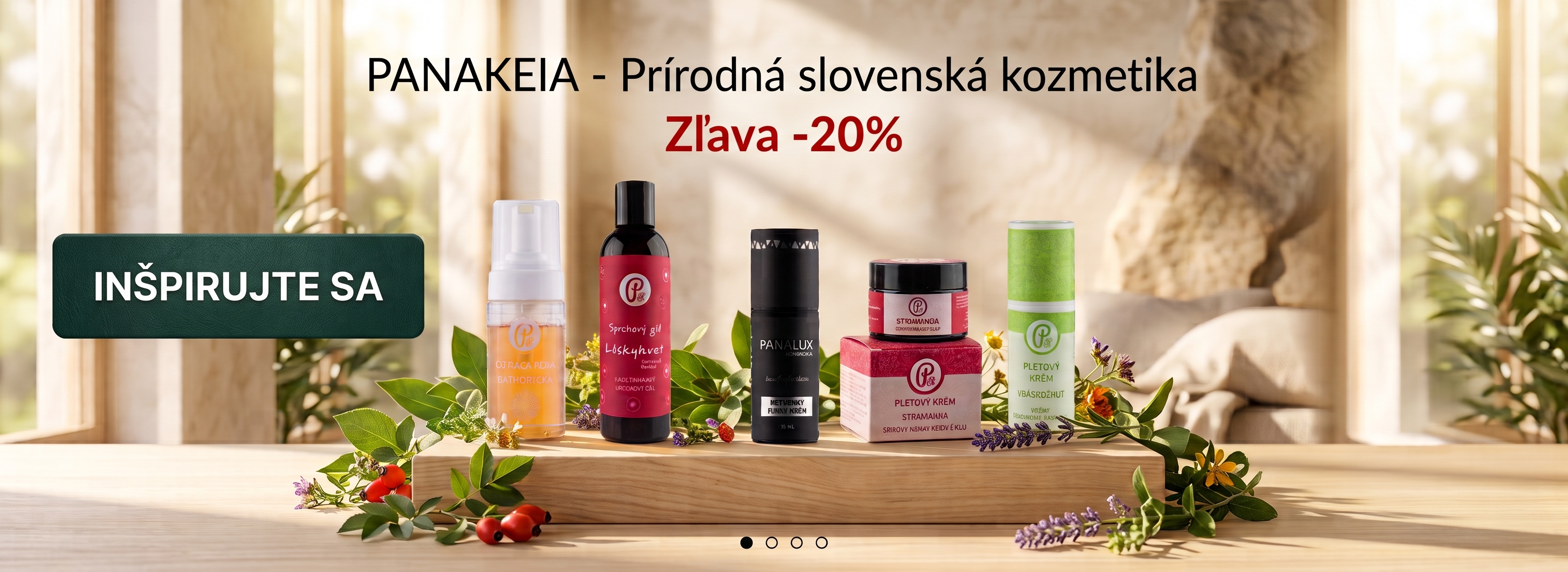 zľava na kozmetiku 20% Panakeia